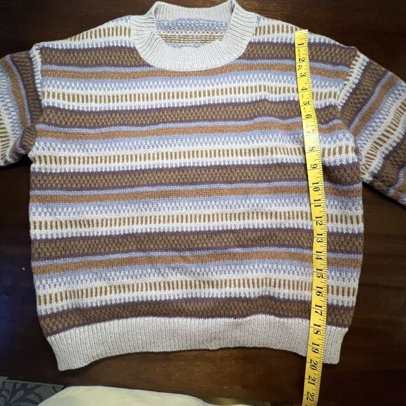 Brown Oversized Whimsigoth Sweater Granola Cottage Indie Boho Chunky Medium - Picture 4 of 9